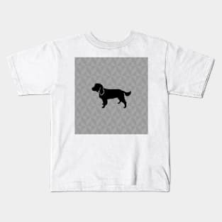 Springer Spaniel Dog Lover Gift - Scandi Geometric Silhouette Kids T-Shirt